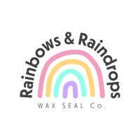 Rainbows and Raindrops Wax Seal Co Logo