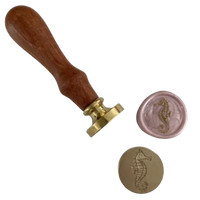 Seahorse Wax Seal Stamp with example