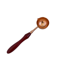 Rose Gold Wax Bead Melting Spoon with Rosewood Wooden Handle