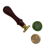 Rosemary Wax Seal Stamp with handle and sample stamp